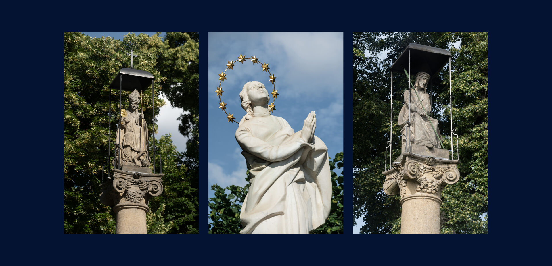 Datails of columnar statues